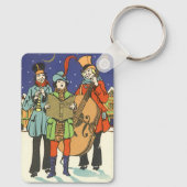 ヴィンテージクリスマス、ミュージシャンと音楽 キーホルダー (裏面)