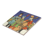 ヴィンテージクリスマス、ミュージシャンと音楽 タイル (側面)