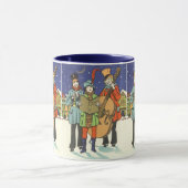 ヴィンテージクリスマス、ミュージシャンと音楽 マグカップ (中央)