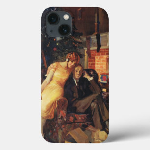 ヴィンテージクリスマス ラブ&ロマンス カップル iPhone 13ケース
