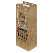 ヴィンテージクリスマス – レッドトラック ワインギフトバッグ (裏面アングル)