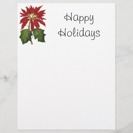 ヴィンテージクリスマス、レッドポインセチア冬の植物 (正面)