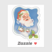 ヴィンテージクリスマス、レトロすてきサンタクロース シール (シート)