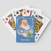 ヴィンテージクリスマス、レトロすてきサンタクロース トランプ (裏面)