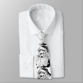 ヴィンテージクリスマス、レトロすてきサンタクロース、ブラック ネクタイ (タイ)