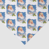 ヴィンテージクリスマス、レトロすてきサンタクロース 薄葉紙 (詳細)