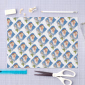 ヴィンテージクリスマス、レトロすてきサンタクロース 薄葉紙 (クラフト)