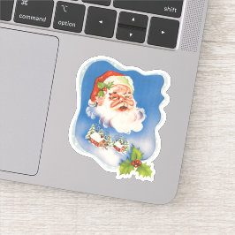 ヴィンテージクリスマス、レトロな陽気なサンタクロース シール