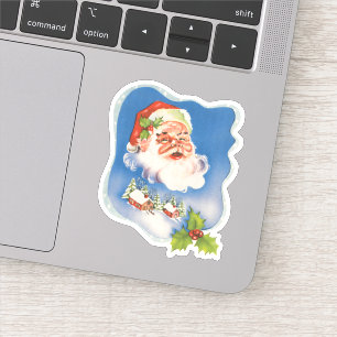 ヴィンテージクリスマス、レトロな陽気なサンタクロース シール