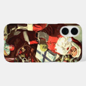 ヴィンテージクリスマス、レトロサンタクロースとプレゼント Case-Mate iPhoneケース (裏面 (横))