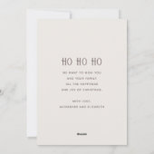 ヴィンテージクリスマス。レトロサンタクロースと鹿 シーズンカード (裏面)