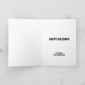 ヴィンテージクリスマス、レトロスポーツサッカーキッカー シーズンカード (内部)