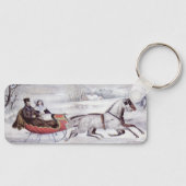 ヴィンテージクリスマス、ロード・ウィンター、スレイホース キーホルダー (正面)