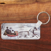 ヴィンテージクリスマス、ロード・ウィンター、スレイホース キーホルダー (正面)