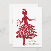 ヴィンテージクリスマス、ヴィンテージレディ シーズンカード (正面/裏面)