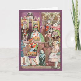 ヴィンテージクリスマス。不思議の国のおとぎ話のアリス シーズンカード