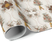 ヴィンテージクリスマス |冬のフローラ |クリーム（白） ラッピングペーパー (ロールコーナー)