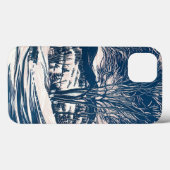 ヴィンテージクリスマス、冬の山の風景 Case-Mate iPhoneケース (裏面 (横))