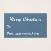 ヴィンテージクリスマス、冬の村の雪景色 (裏面)