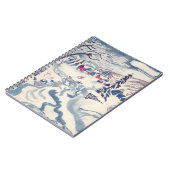 ヴィンテージクリスマス、冬の村の雪景色 ノートブック (左側)