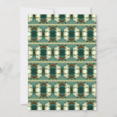 ヴィンテージクリスマス，冬，雪，雪だるまパターン 招待状 (裏面)