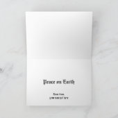 ヴィンテージクリスマス,地球の平和,旧世界地図 シーズンカード (内部)