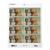 ヴィンテージクリスマス、大きなパッケージの子 ラベル (フルシート)