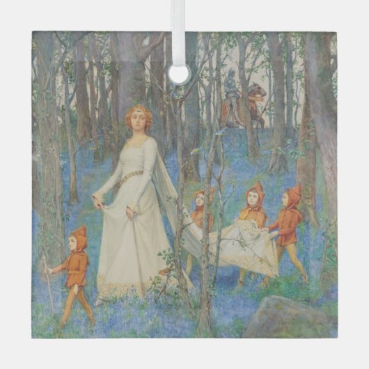 ヴィンテージクリスマス、妖精の森(1903) ガラスオーナメント (正面)