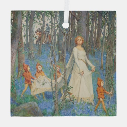 ヴィンテージクリスマス、妖精の森(1903) ガラスオーナメント (裏面)