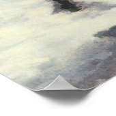 ヴィンテージクリスマス、子供雪合戦 ポスター (角)