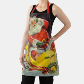 ヴィンテージクリスマス、宇宙船のサンタクロース エプロン (インサイチュ)