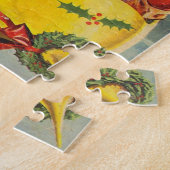 ヴィンテージクリスマス、宇宙船のサンタクロース ジグソーパズル (側面)