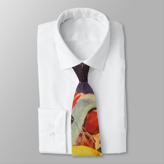 ヴィンテージクリスマス、宇宙船のサンタクロース ネクタイ (タイ)