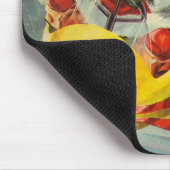 ヴィンテージクリスマス、宇宙船のサンタクロース マウスパッド (コーナー)