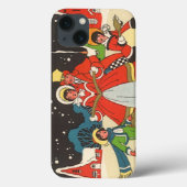 ヴィンテージクリスマス、家族で歌うクリスマスキャロル Case-Mate iPhoneケース (裏面)