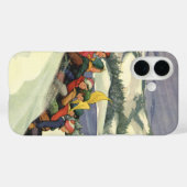 ヴィンテージクリスマス、山で子どもそり Case-Mate iPhoneケース (裏面 (横))