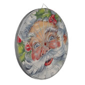 ヴィンテージクリスマス、帽子をかぶった陽気なサンタクロース ダーツボード (正面左)