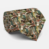 ヴィンテージクリスマス、幸せな家族がプレゼントをラッピング ネクタイ (ロール)