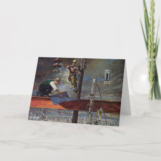 ヴィンテージクリスマス、建築建設業 シーズンカード (正面)