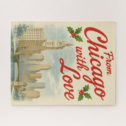 ヴィンテージクリスマス – 愛とシカゴから ジグソーパズル (横)