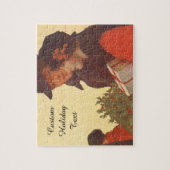 ヴィンテージクリスマス、愛とロマンスのギフトショッピング ジグソーパズル (縦)