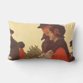 ヴィンテージクリスマス、愛とロマンスのギフトショッピング ランバークッション (裏面)