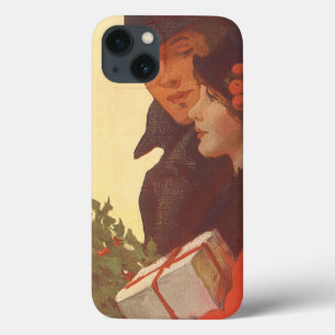 ヴィンテージクリスマス、愛とロマンスのギフトショッピング iPhone 13ケース