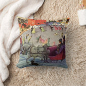 ヴィンテージクリスマス、愛とロマンスのスレッドライド クッション (ブランケット)