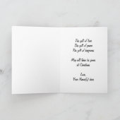 ヴィンテージクリスマス、愛とロマンスの学生 シーズンカード (内部)