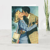 ヴィンテージクリスマス、愛とロマンスダンサー シーズンカード (正面)