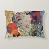 ヴィンテージクリスマス、愛とロマンスリーライド アクセントクッション (正面)