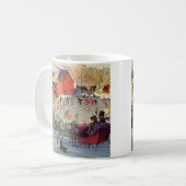 ヴィンテージクリスマス、愛とロマンスリーライド コーヒーマグカップ (正面左)