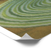 ヴィンテージクリスマス、暖炉で眠っている動物 ポスター (角)