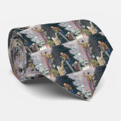 ヴィンテージクリスマス、木の上に家族のストリングライト ネクタイ (ロール)